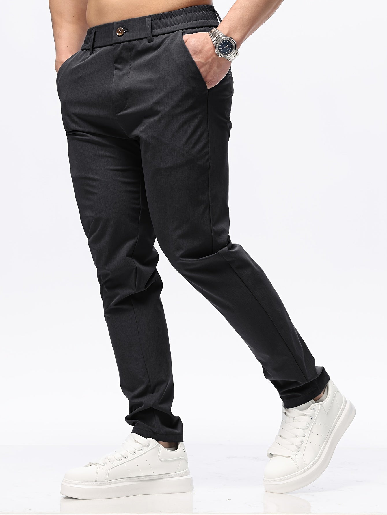 Beigefarbene Herren Slim Fit Freizeithose - Jonas