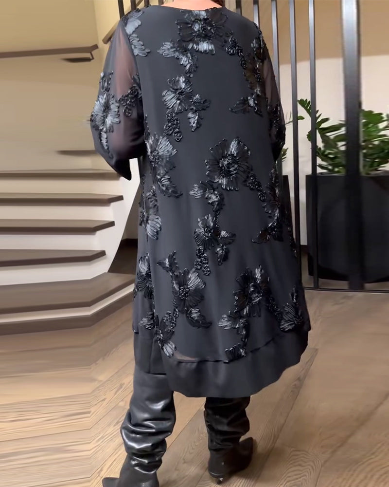 Kleid strapazierfähig bestickt lockere Passform