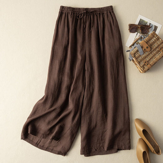 Wide Leg Drawstring Pants for Women - Donatella
