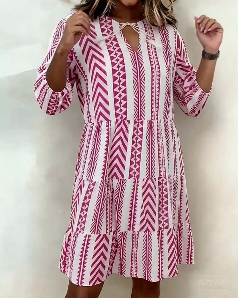 Kleid Geometrisches Muster Träger