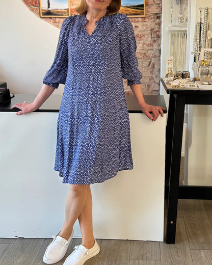 Kleid Kleine Blumen A-Linie