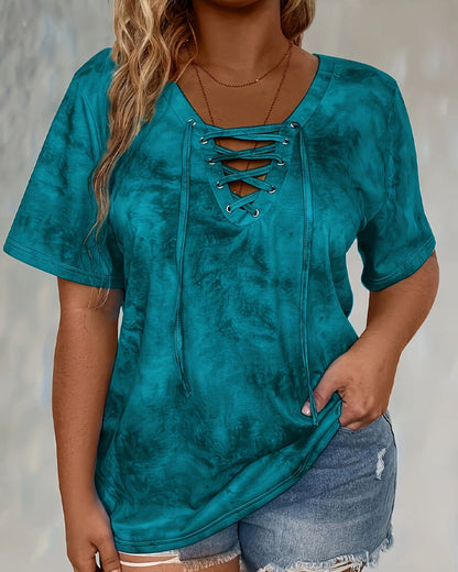 Bluse Tie-Dye Print