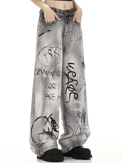 Hip Hop Graffiti Boyfriend Jeans