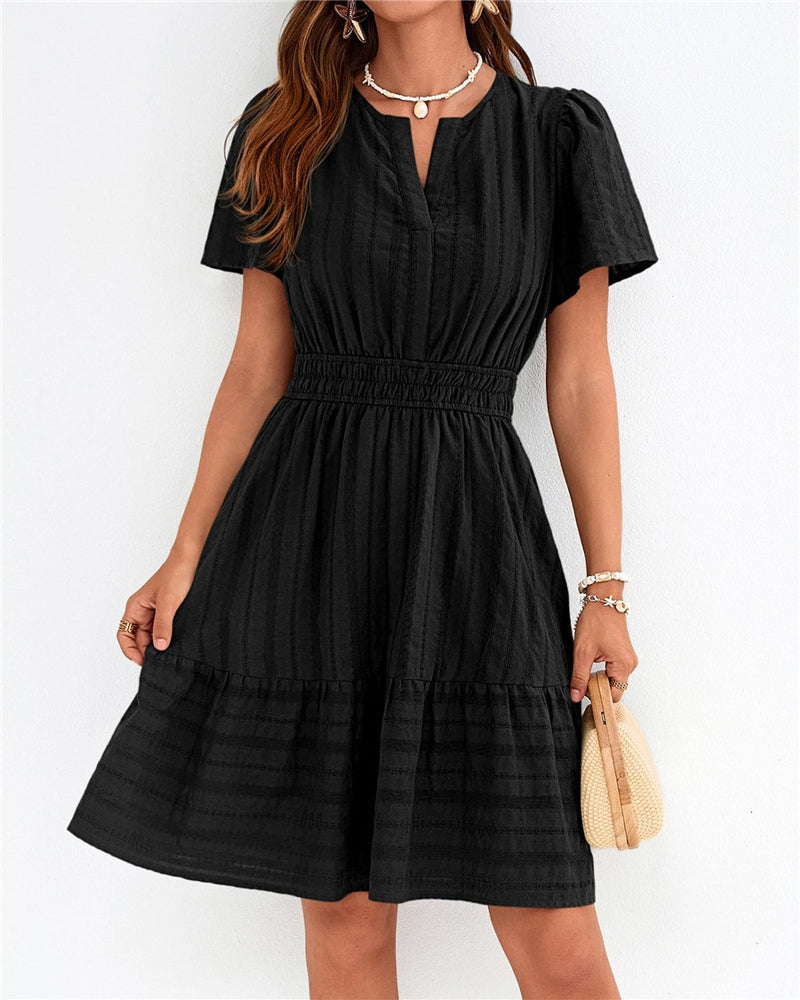 Kleid V-Ausschnitt A-Linie