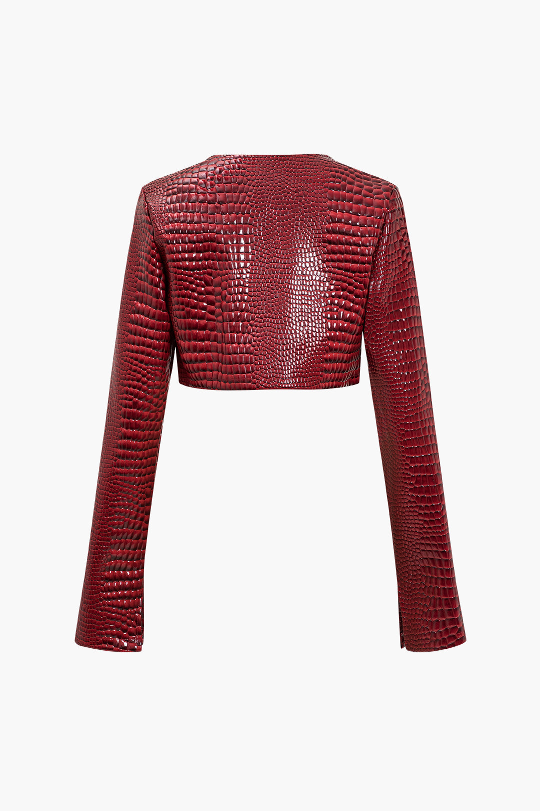 Einfarbige Y2k Cropped Jacke