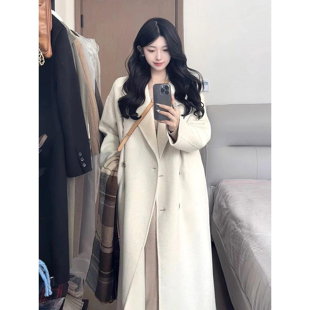 Double Breasted Long Overcoat for Women - Camilla