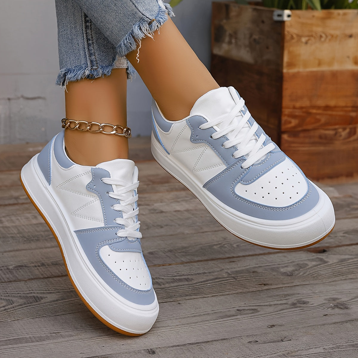 Weiß-Blaue Sneakers - Lena