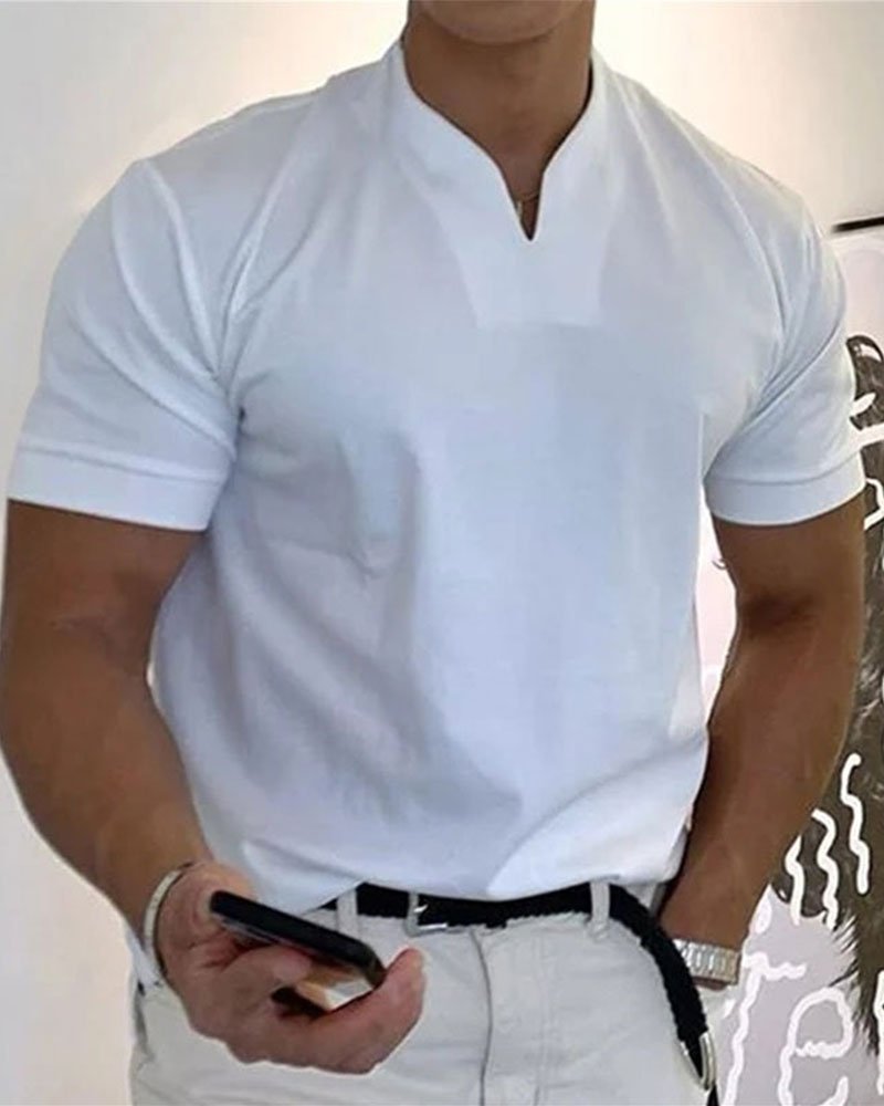T-Shirt Herren Gentlemans Business Kurzarm Fitness