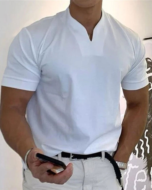 T-Shirt Herren Gentlemans Business Kurzarm Fitness