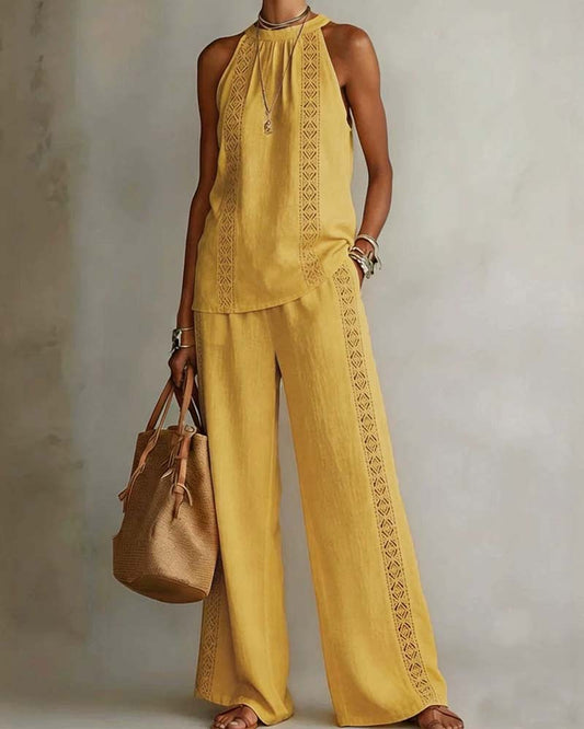 Zweiteiliger Set Hollow Out Halter