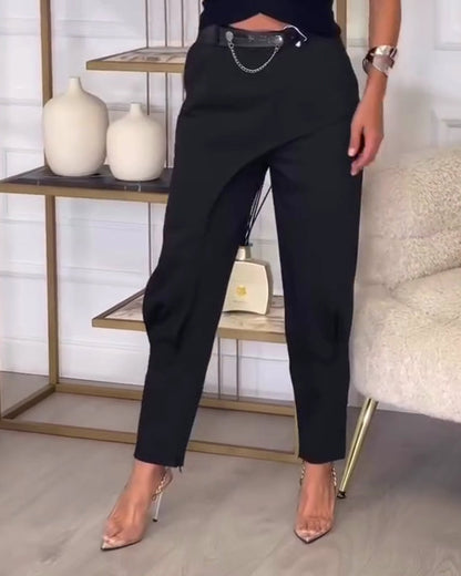 Hose Wickel-Stil Kleiner Fuß Lässig