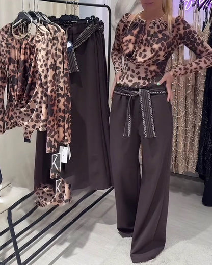 Top stilvoll und körperbetont Leopardenprint