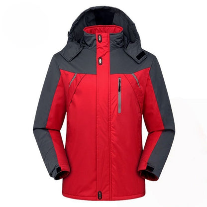 Hooded Waterproof Winter Jacket with Zipper Pockets for Men - Emma
