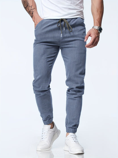 Grey Drawstring Jogger Jeans - Elias