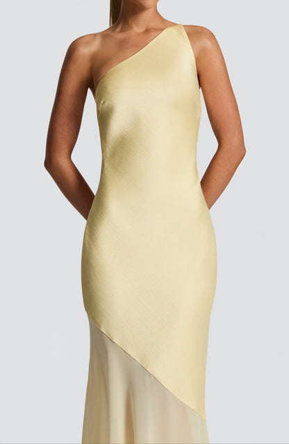 Cameo Abendkleid – Zitronengelb