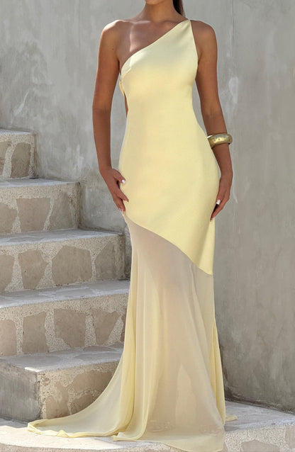 Cameo Abendkleid – Zitronengelb