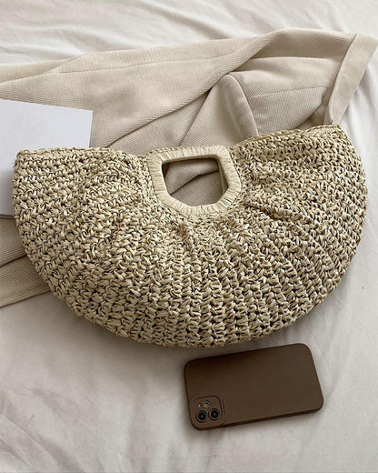 Tasche mondförmig Stroh