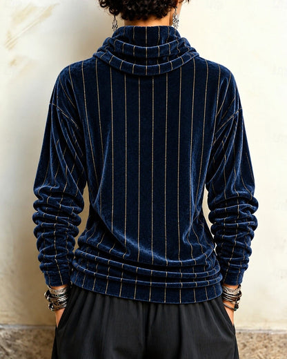 Oberteil Gestreift Cowl Neck Mode