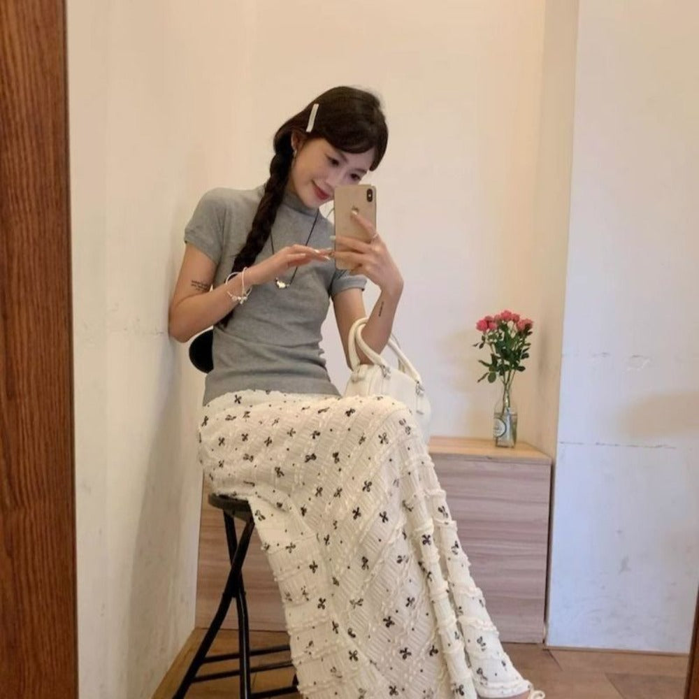 Floral Lace Maxi Skirt for Women - Olimpia