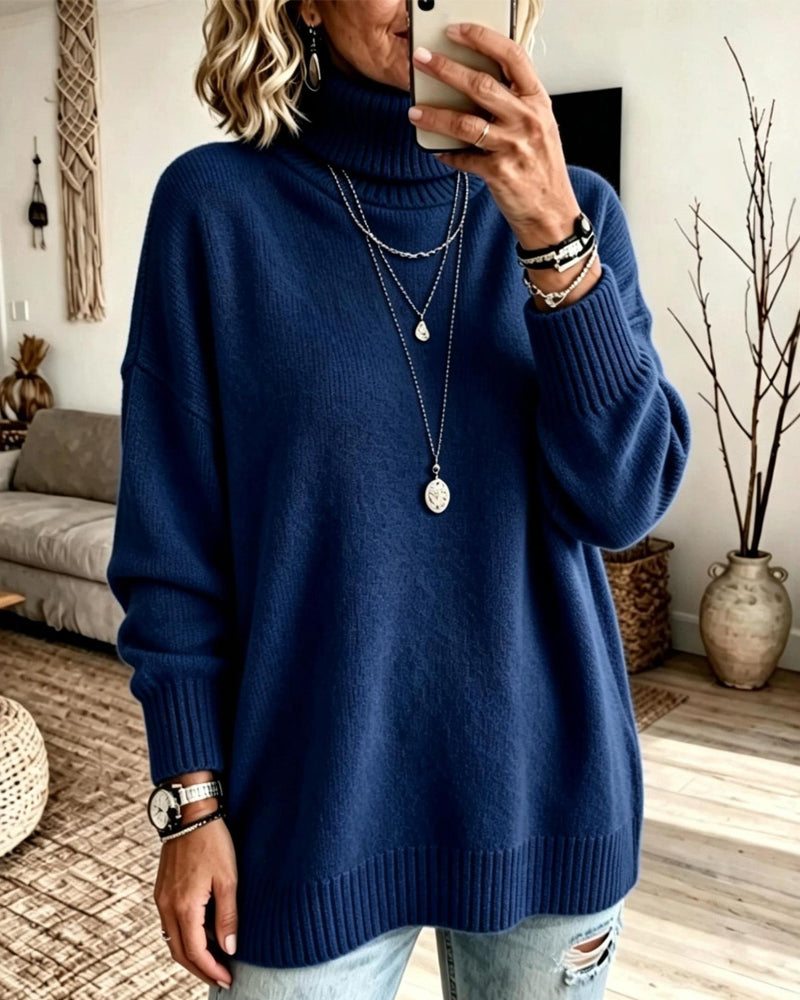 Pullover Hoher Hals Locker