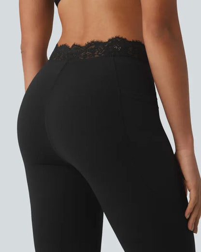 Hose Spitze Taille Leicht Ausgestellt Yoga