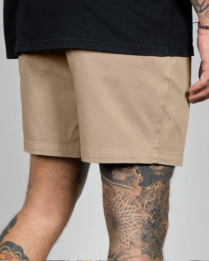 Herren Shorts Gummibund Lässig Gerades Bein