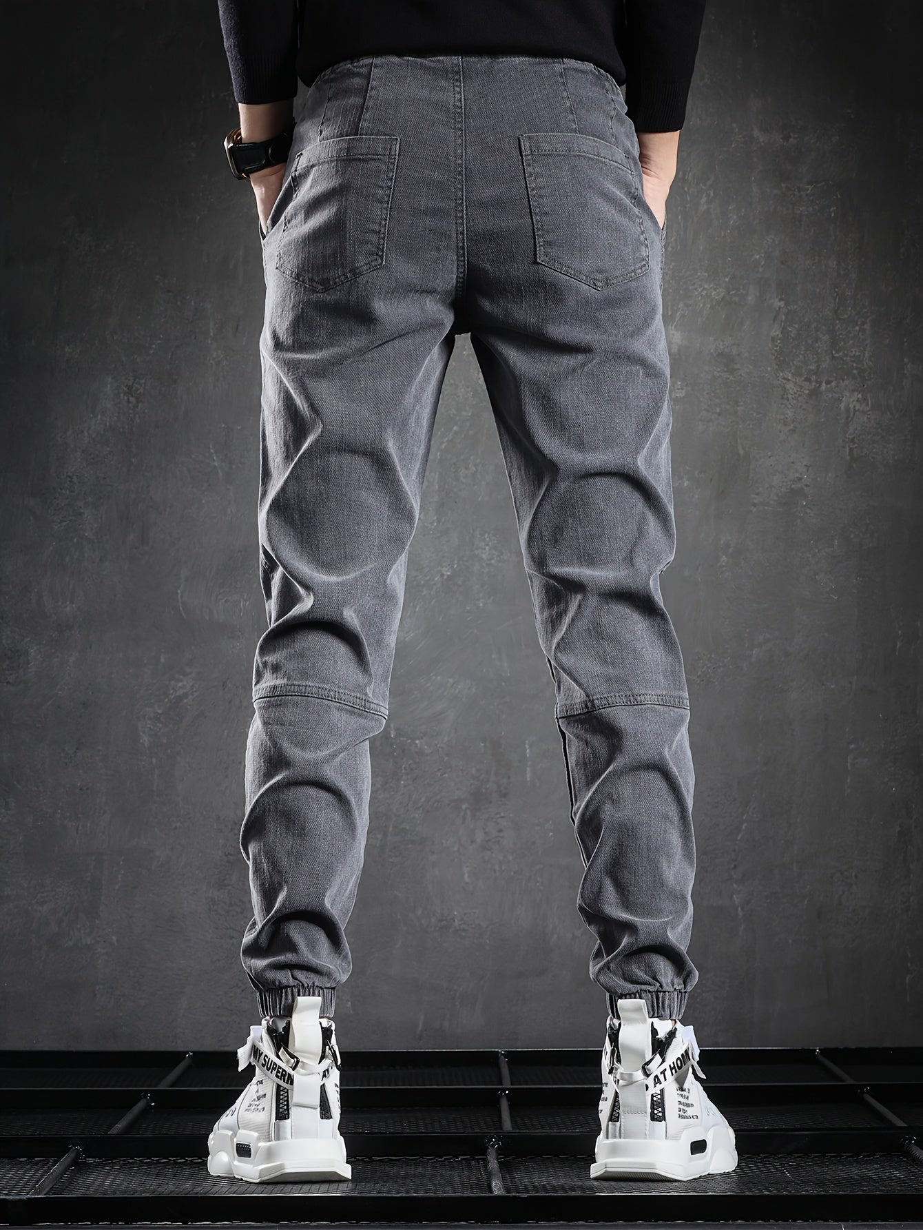 Grey jogger pants with drawstring and pockets - Felix