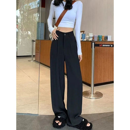 High Waisted Pleated Trousers for Women - Rossana