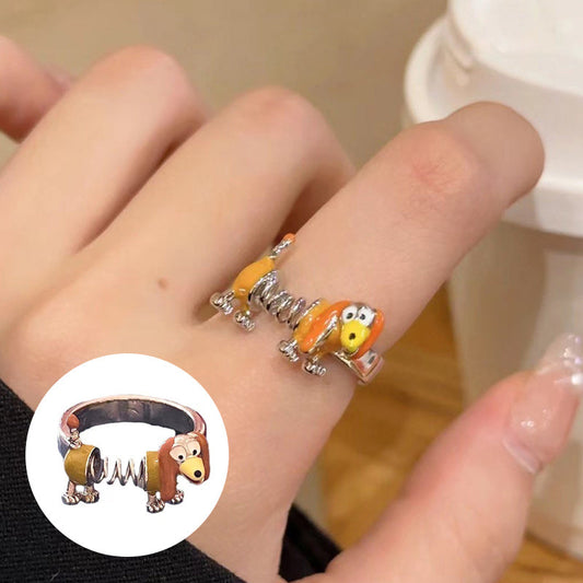 Niedlicher Frühlingshund Ring