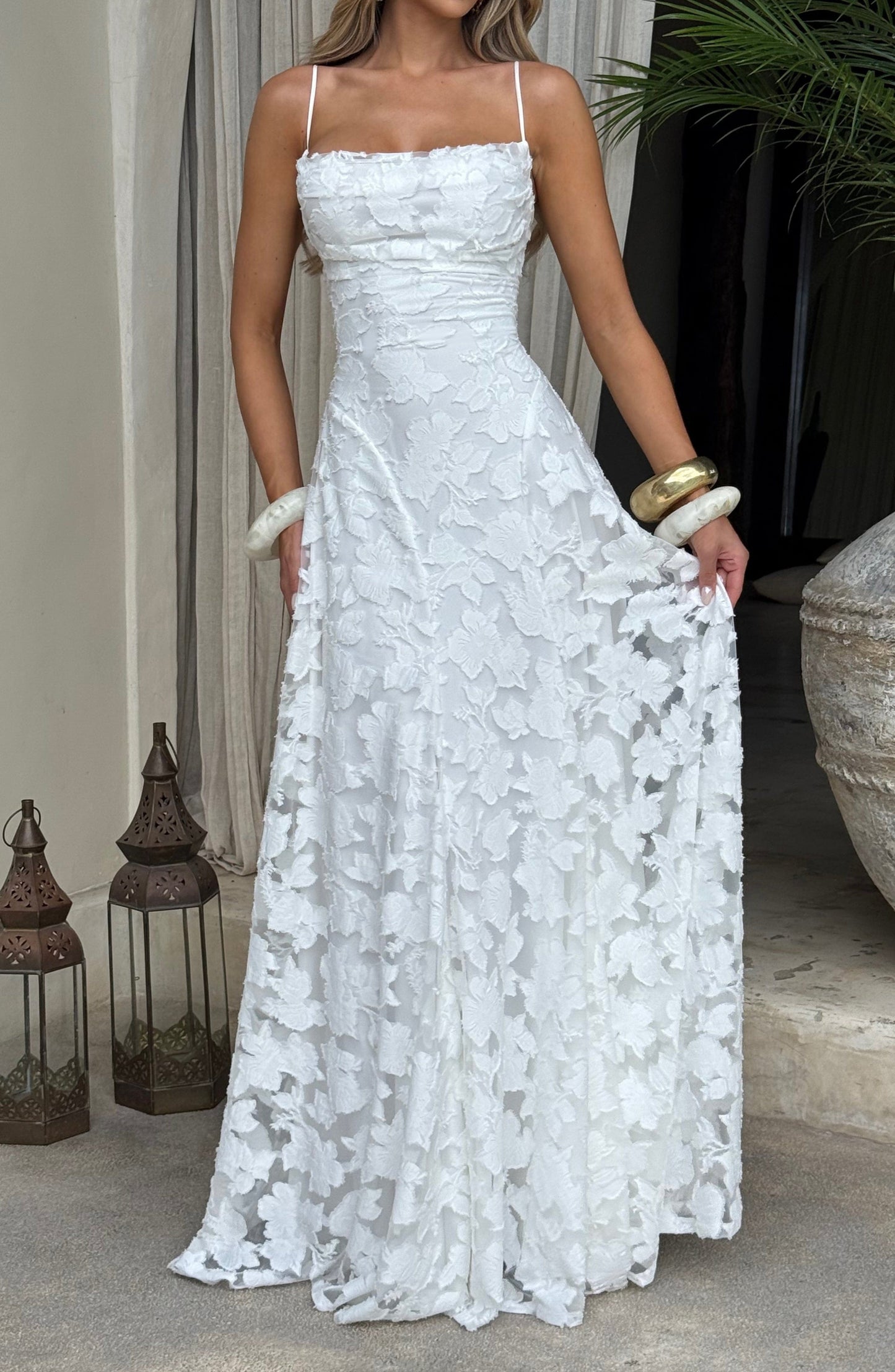 Ariana Maxi Dress – Ivory