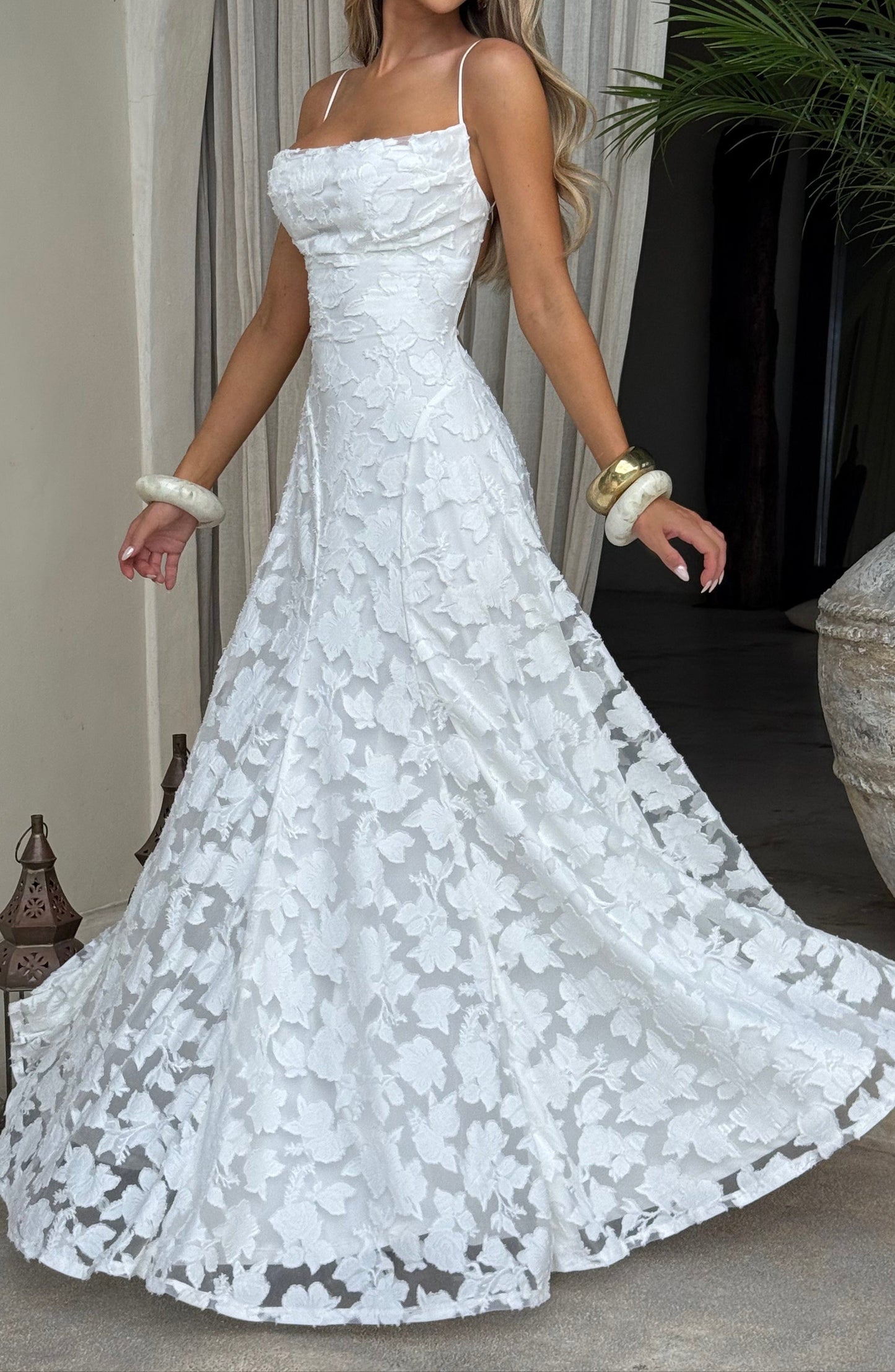 Ariana Maxi Dress – Ivory