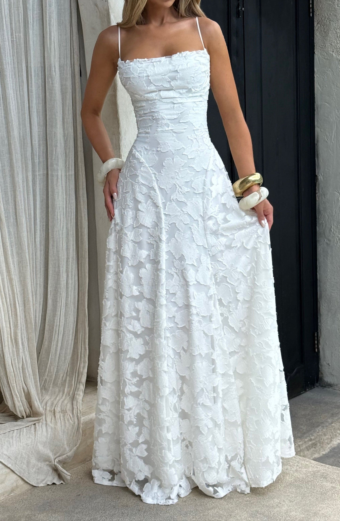 Ariana Maxi Dress – Ivory