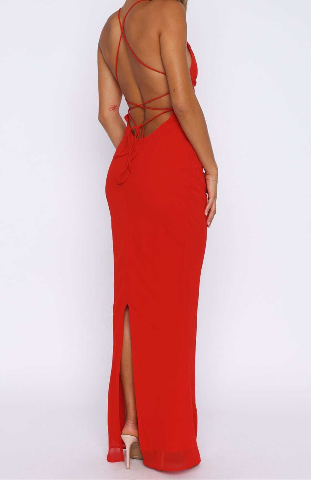 Robe longue Nahia rouge