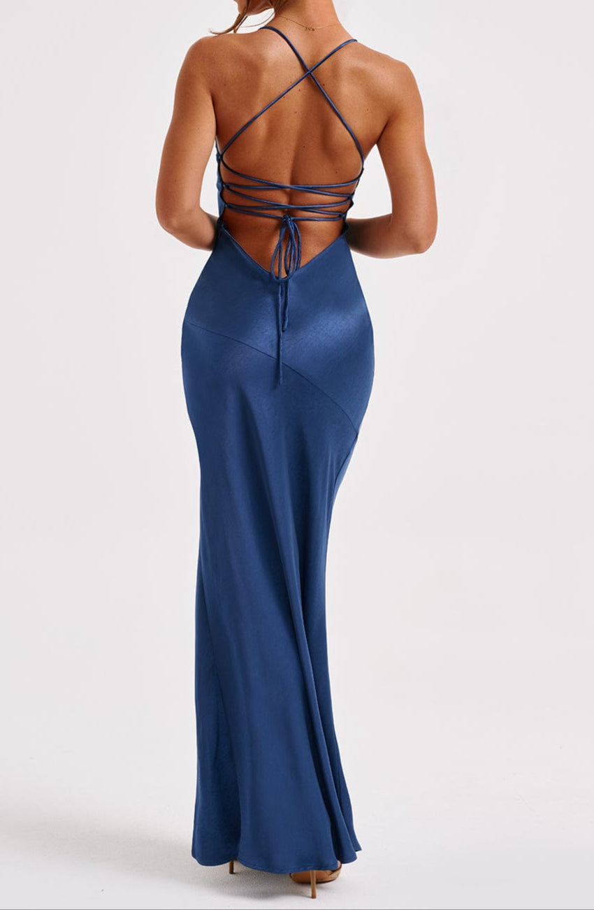 Giuseppina Maxi Dress – Navy Blue