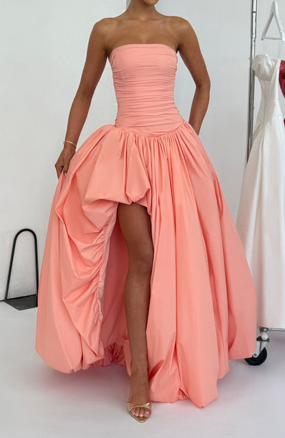 Claretta Maxikleid - Pfirsich