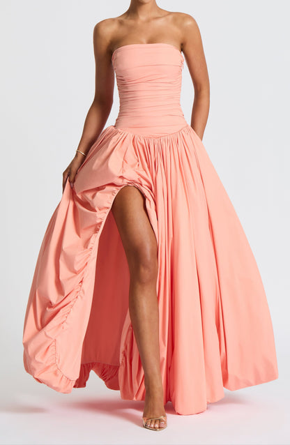 Claretta Maxikleid - Pfirsich