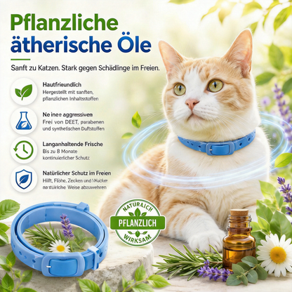 🎁 1+1 GRATIS🛡️Halsband mit natürlichen ätherischen Ölen zur Abwehr von Schädlingen bei Haustieren