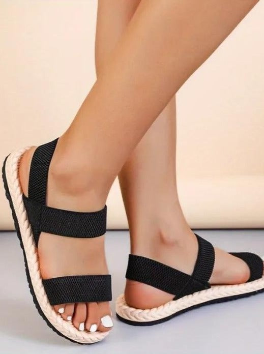 Lena – Chic in black: comfortable espadrilles