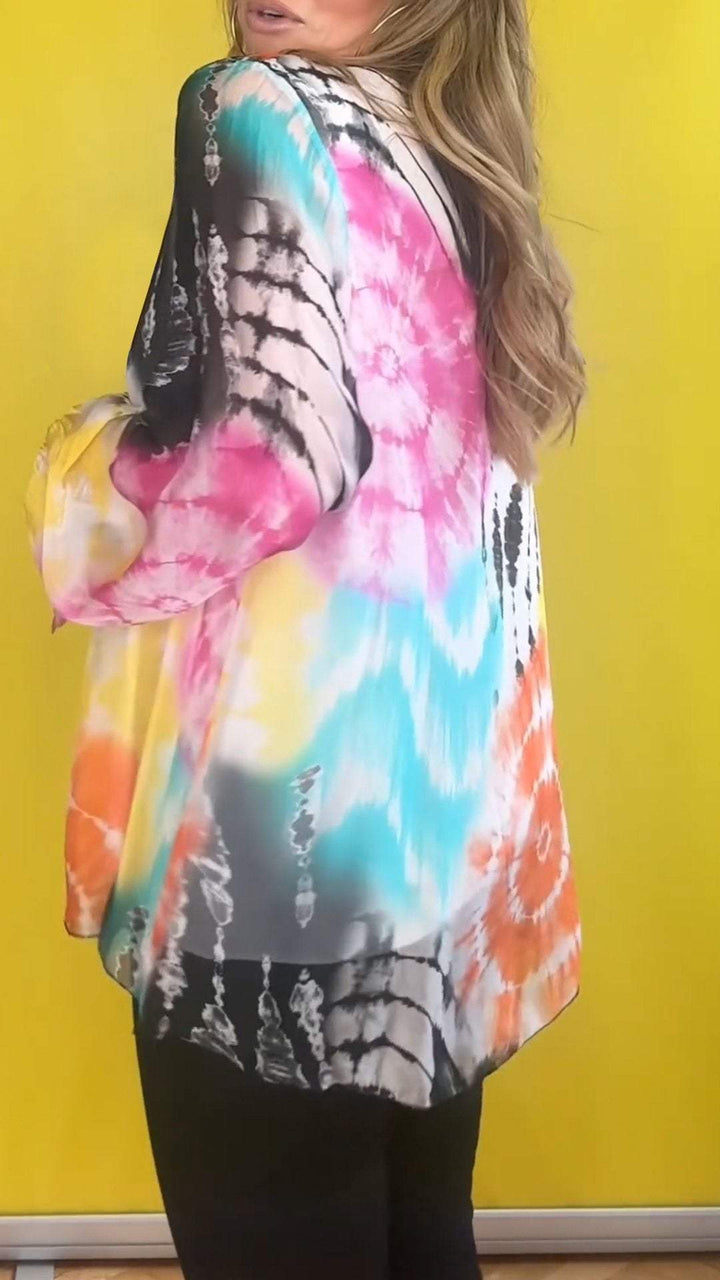 🔥SUMMER SALE 49% OFF🔥Casual V-neck Tie-dye Top