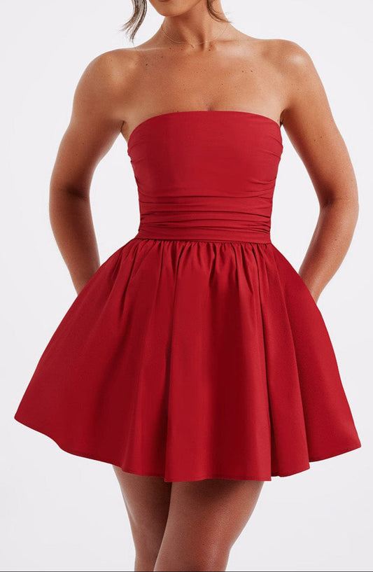 Elvera Mini Kleid - Rot