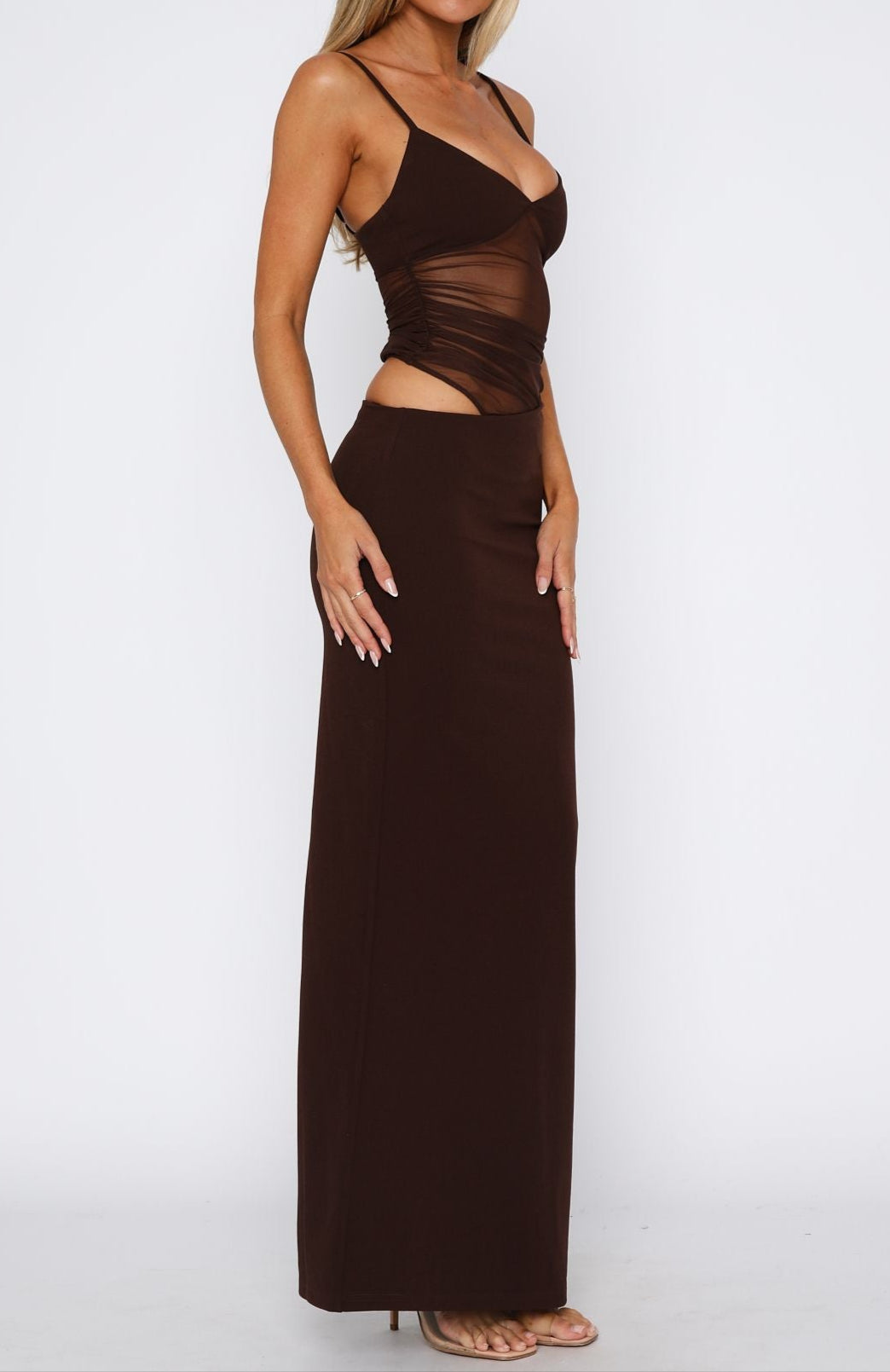 Guadalupe Maxi Dress – Chocolate Brown