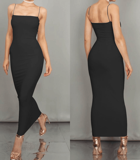 Langes Sling-Trägerkleid