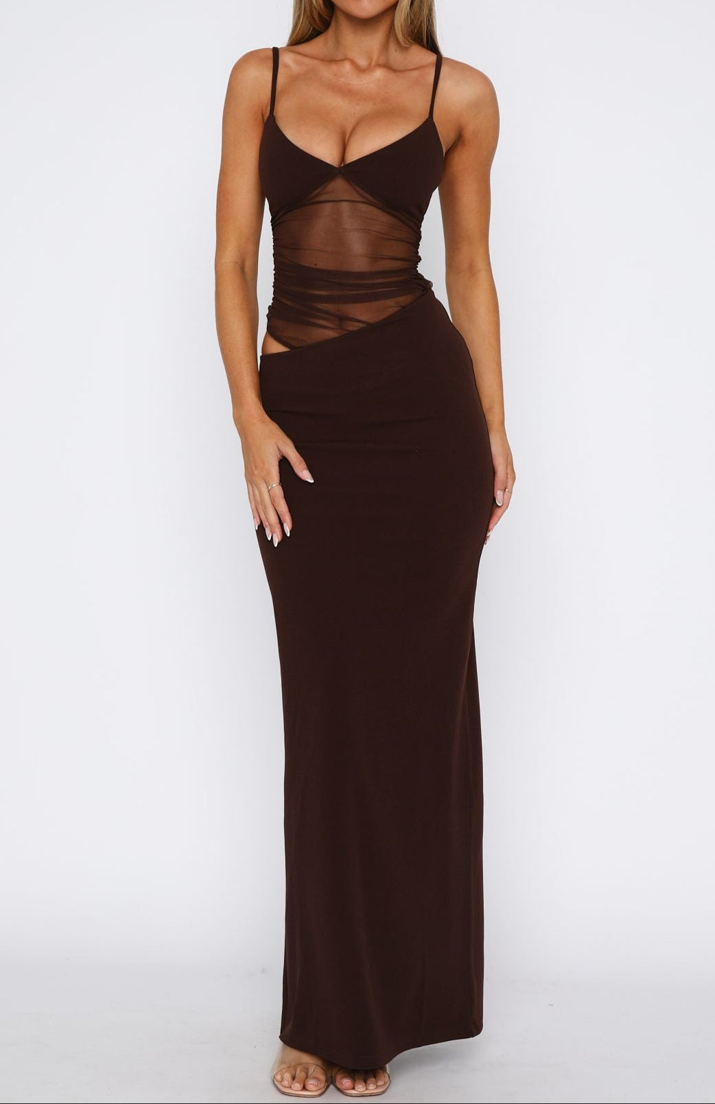 Guadalupe Maxi Dress – Chocolate Brown
