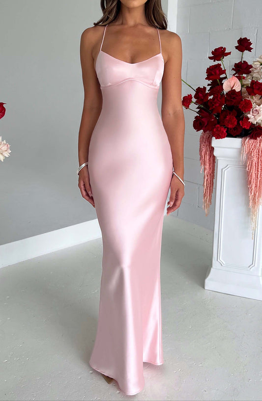 Robe longue Celinka – Rose