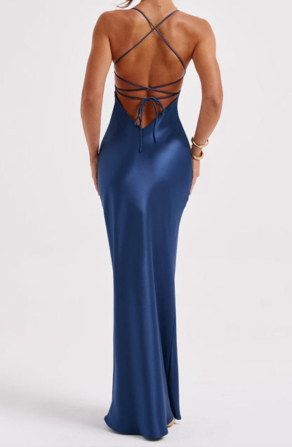 Micaela Maxikleid – Marineblau