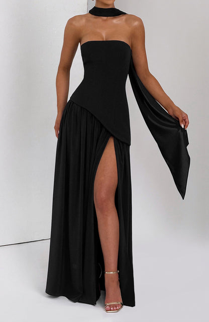 Lia Maxikleid – Schwarz
