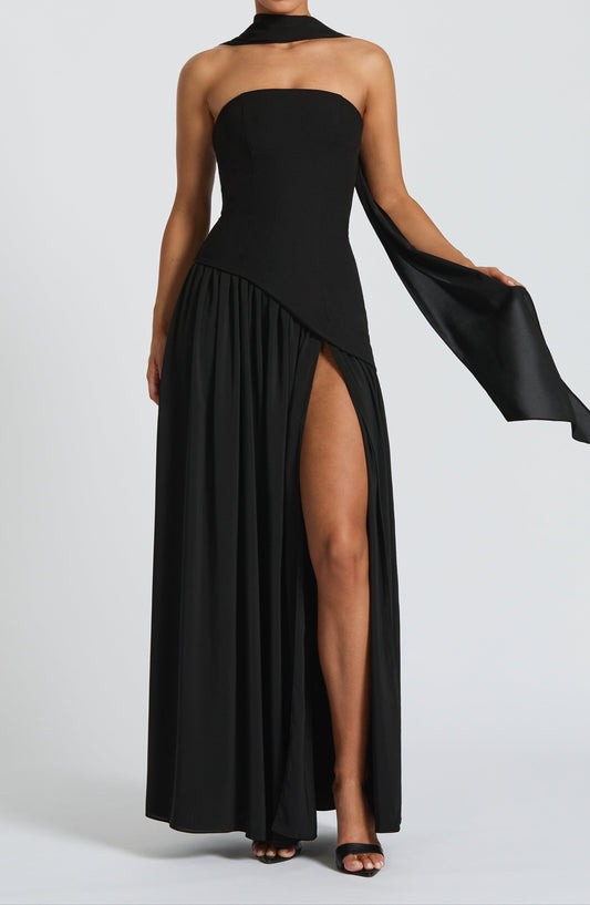 Robe longue Lia – Noire