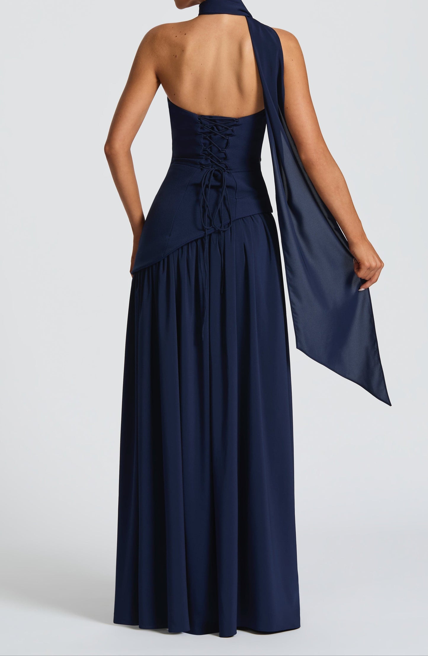 Amalia Maxikleid – Marineblau
