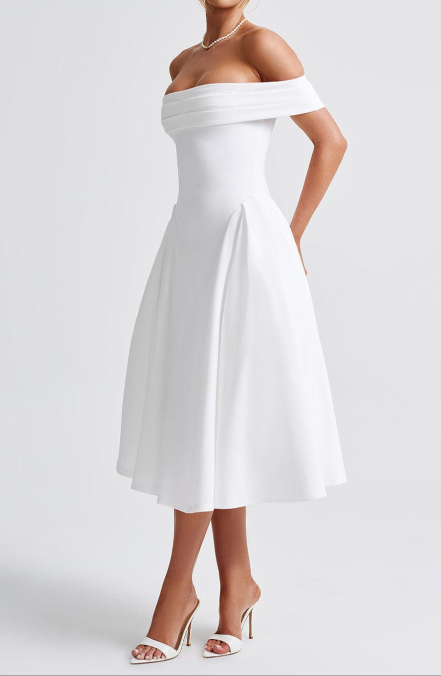 Gianetta Midi Dress - Ivory