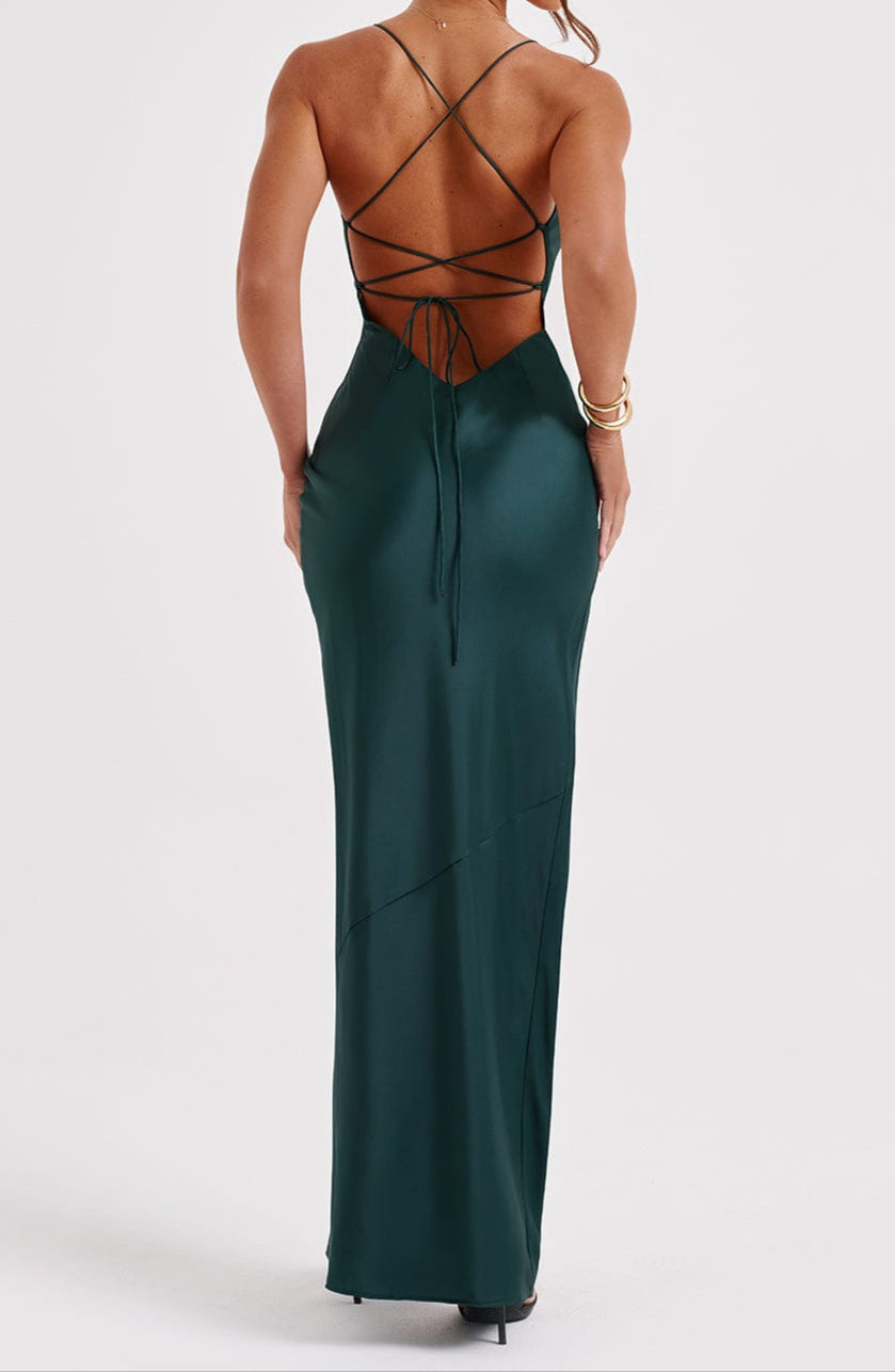 Vittoria Maxi Dress – Emerald Green
